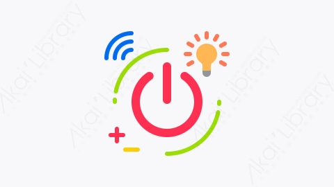 图片素材-030-智能电灯smart_light扁平卡通智能技术元素图标