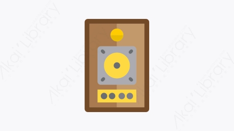 图片素材-030-扬声器-1speaker扁平卡通设备元素图标