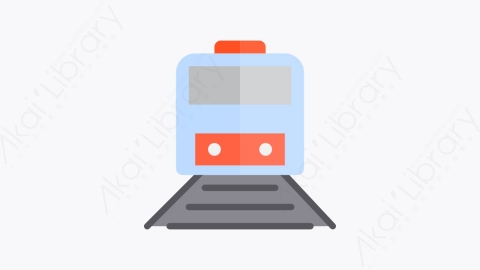 图片素材-030-列车train扁平卡通外出旅游旅行元素图标