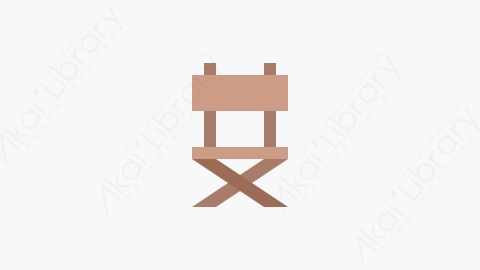 图片素材-030-木椅wooden_chair扁平卡通家具图标
