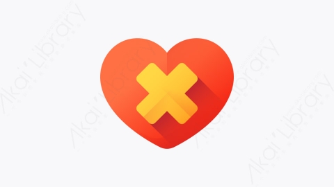 图片素材-030-受伤的心脏wounded_heart扁平卡通情人节元素图标
