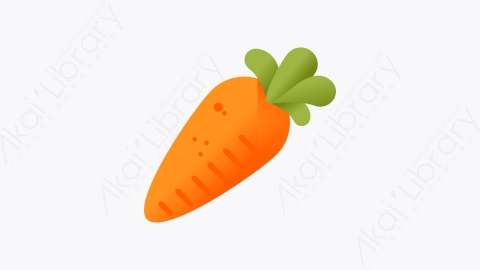 图片素材-031-胡萝卜carrot扁平卡通烹饪元素图标