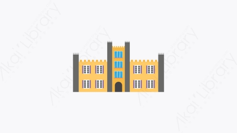 图片素材-031-城堡castle扁平卡通城市地图元素图标