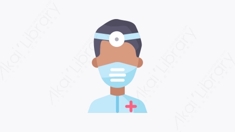 图片素材-031-医生doctor扁平卡通冠状病毒图标
