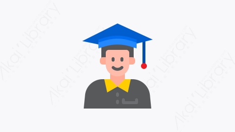 图片素材-031-毕业graduation扁平卡通教育与学校元素图标