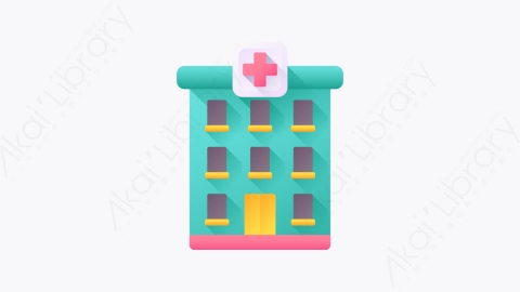 图片素材-031-医院hospital扁平卡通世界癌症宣传日元素图标