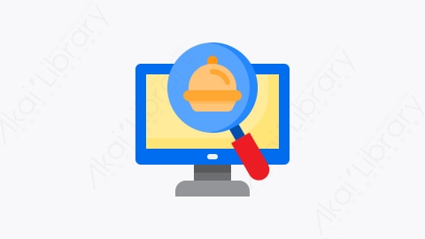 图片素材-031-搜索search扁平卡通食物交付元素图标