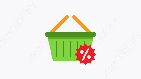 图片素材-031-购物篮shopping_basket扁平卡通网络星期一元素图标