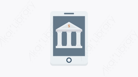 图片素材-031-智能手机smartphone扁平卡通银行和商务金融业图标元素