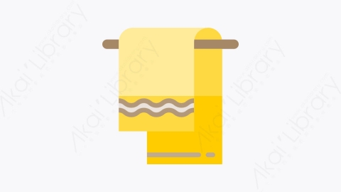 图片素材-031-毛巾towel扁平卡通家具和家用元素图标