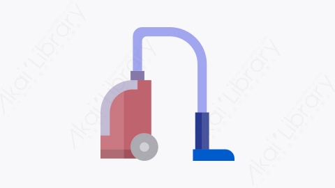 图片素材-031-真空吸尘器vacuumcleaner扁平卡通家用电器元素图标