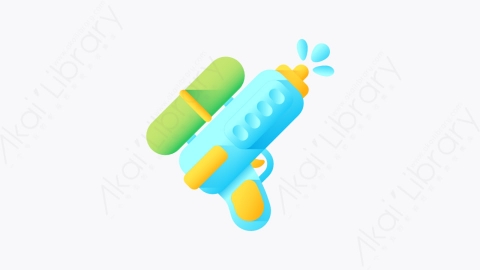 图片素材-031-水枪watergun扁平卡通公平的元素图标