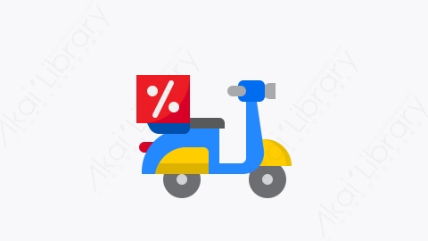 图片素材-032-交货delivery扁平卡通黑色星期五元素图标