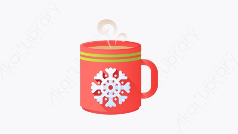 图片素材-032-热巧克力hotchocolate扁平卡通圣诞节元素图标