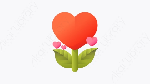 图片素材-032-爱心love扁平卡通情人节元素图标