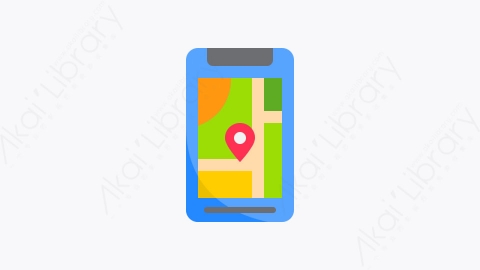 图片素材-032-地图map扁平卡通智能手机元素图标