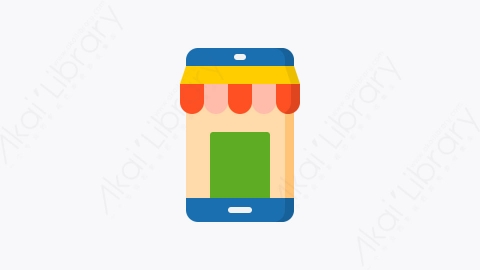 图片素材-032-网上商店online_store扁平卡通购物在线元素图标