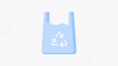 图片素材-032-塑料袋plastic_bag扁平卡通回收站元素图标