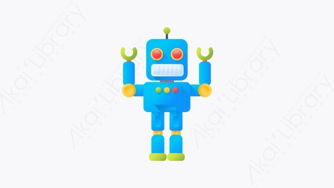 图片素材-032-机器人robot扁平卡通圣诞玩具元素图标