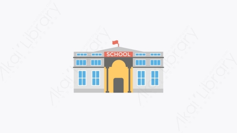 图片素材-032-学校school扁平卡通城市地图元素图标