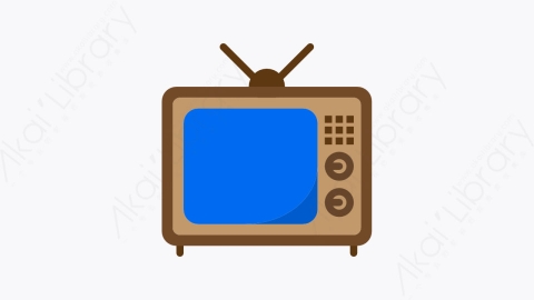 图片素材-032-电视television扁平卡通设备元素图标