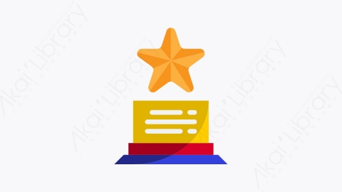 图片素材-032-奖杯-7trophy扁平卡通奖励和奖牌元素图标