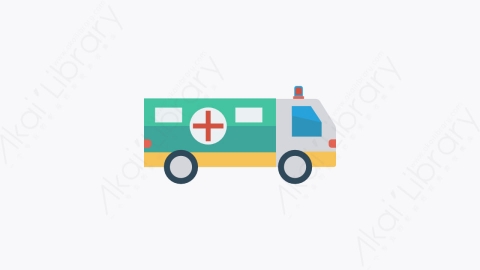 图片素材-033-救护车-1ambulance扁平卡通交通工具图标元素