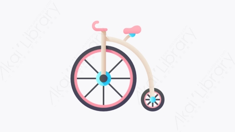 图片素材-033-自行车bicycle扁平卡通公平的元素图标