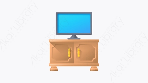 图片素材-033-橱柜cupboard扁平卡通家具元素图标