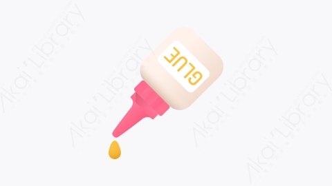 图片素材-033-胶水glue扁平卡通文具元素图标