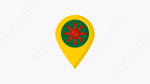 图片素材-033-位置location扁平卡通电晕病毒元素图标
