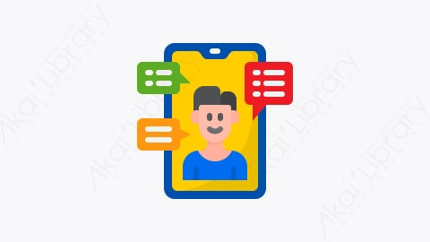 图片素材-033-信息message扁平卡通在家工作元素图标