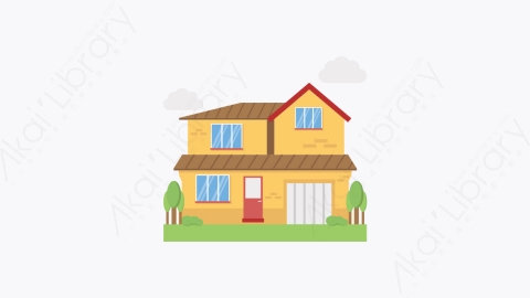 图片素材-033-别墅new_house扁平卡通房屋建筑图标