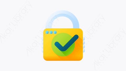 图片素材-033-挂锁padlock扁平卡通网络安全元素图标