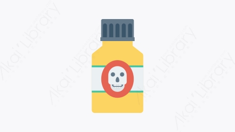 图片素材-033-毒药poison扁平卡通医疗设施与健康图标元素
