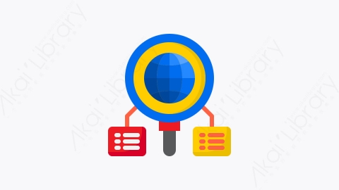 图片素材-033-研究research扁平卡通通信元素图标