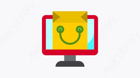 图片素材-033-网上购物shoppingonline扁平卡通在线购物元素图标