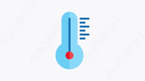 图片素材-033-温度计thermometer扁平卡通卫生保健元素图标