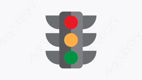 图片素材-033-红绿灯-1trafficlight扁平卡通灯光元素图标