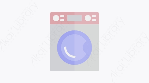 图片素材-033-洗衣机washingmachine扁平卡通家用电器元素图标