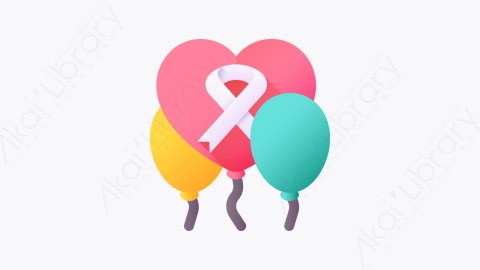 图片素材-034-气球balloons扁平卡通世界癌症宣传日元素图标