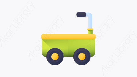 图片素材-034-手推车cart扁平卡通圣诞玩具元素图标