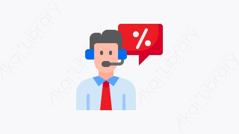 图片素材-034-客户服务代理customer_service_agent扁平卡通网络星期一元素图标