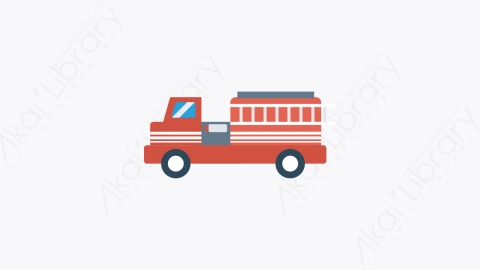 图片素材-034-消防车firetruck扁平卡通交通运输工具图标元素