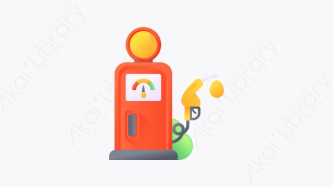 图片素材-034-加油站gas_station扁平卡通位置元素图标