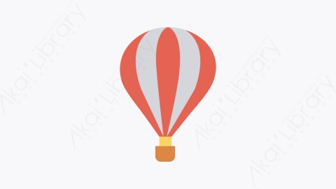 图片素材-034-热气球hotairballoon扁平卡通交通工具图标元素