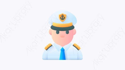 图片素材-034-船用marine扁平卡通海洋元素图标