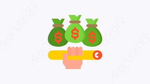 图片素材-034-钱袋money_bags扁平卡通金融商务投资元素图标
