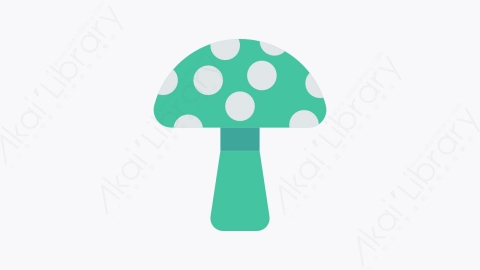 图片素材-034-蘑菇mushroom扁平卡通食物餐饮元素图标