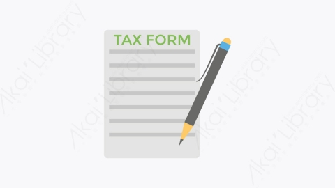 图片素材-034-税务taxes扁平卡通会计图标